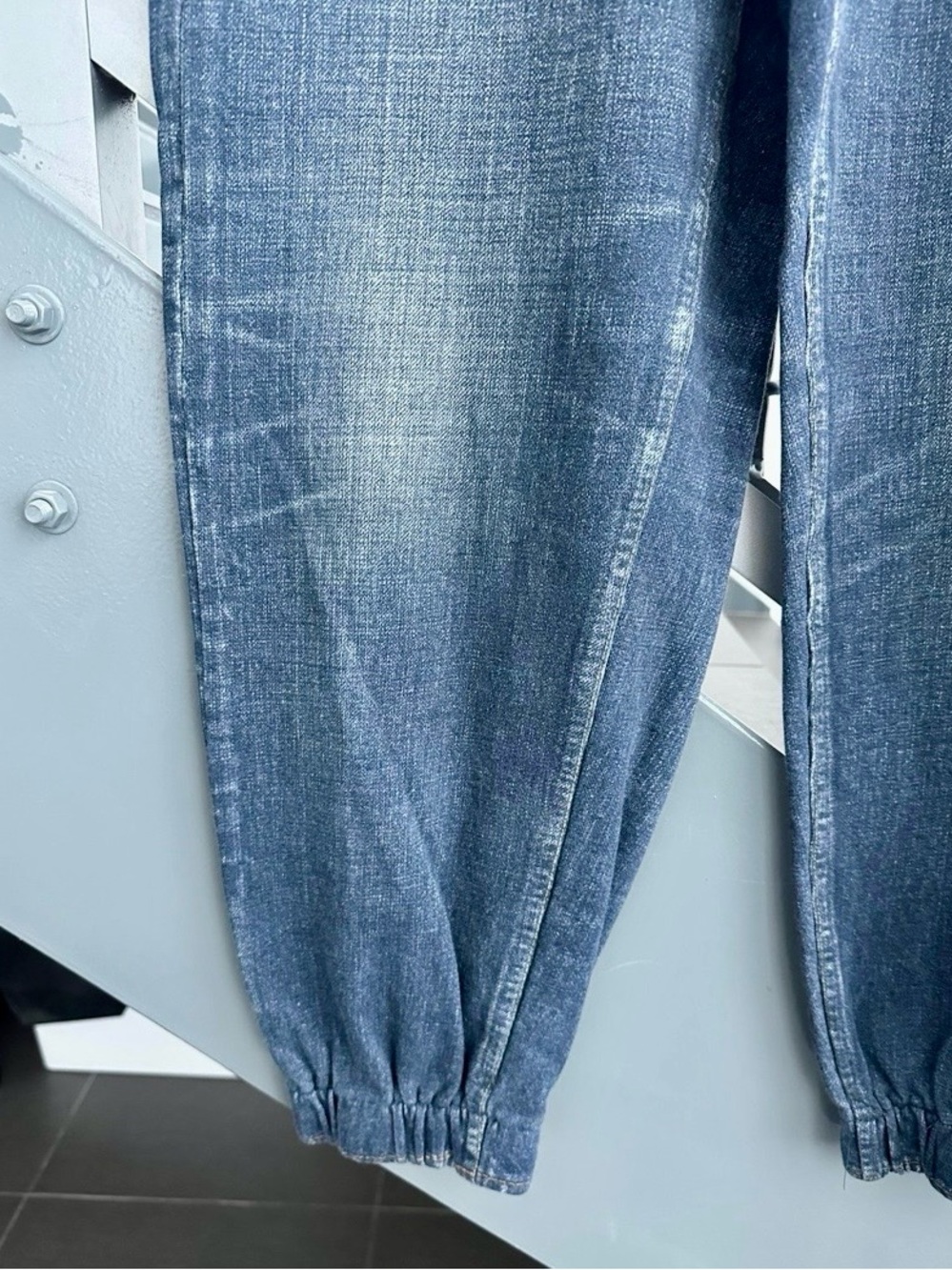 rag & bone Miramar Terry Blue Relaxed Elastic-Waist joggers - Picture 3 of 7